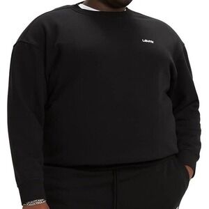 NWT‎ Men's Levi's Relaxed Fit Crew Neck Sweatshirt Black w/ White XLT Tall